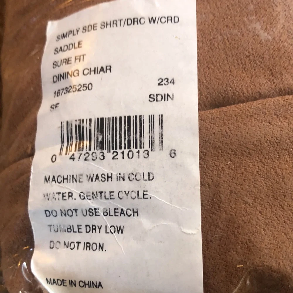 Faux Suede Skirted Chair Cover